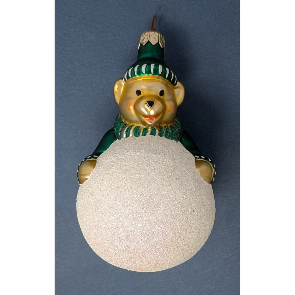 Vtg Patricia Breen Henry the Baby Bear Snowball Christmas Ornament 1996